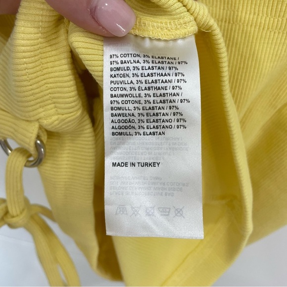 The Ragged Priest Corset Crop Top Yellow Large - Picture 8 of 9